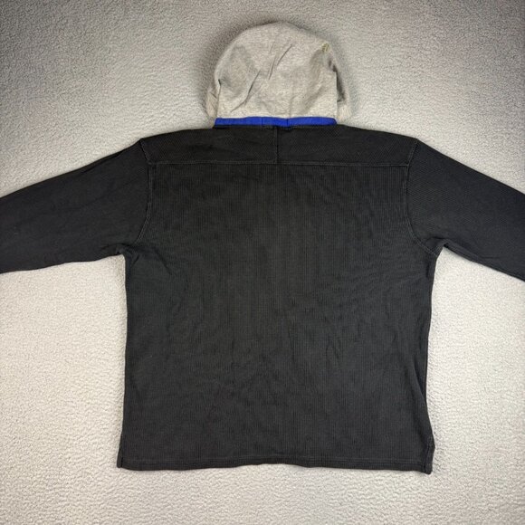 Polo Sport Ralph Lauren Hoodie Men's Large Hooded Sweatshirt Spellout Black Gray - Picture 5 of 10